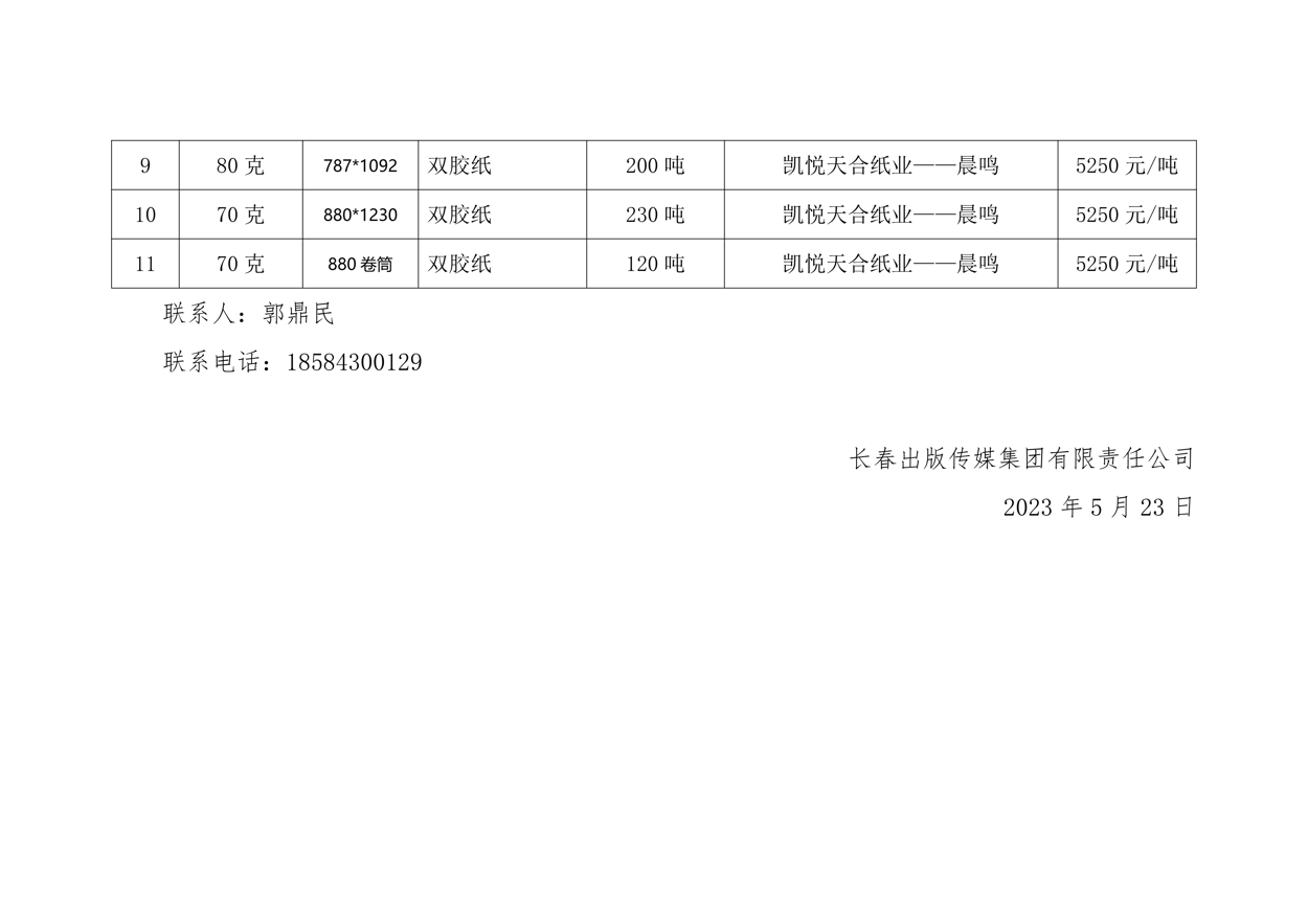 长春出版传媒集团有限责任公司2023年5月纸张采购结果公示002.Png